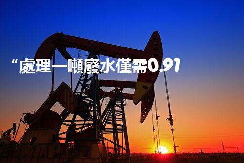 “處理一噸廢水僅需0.91元，環(huán)保經(jīng)濟(jì)兩不誤！”